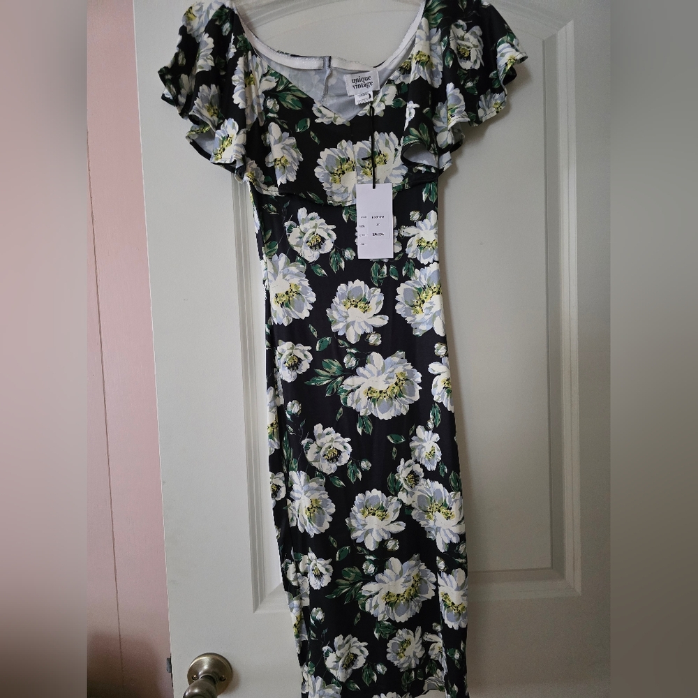 Black floral dress